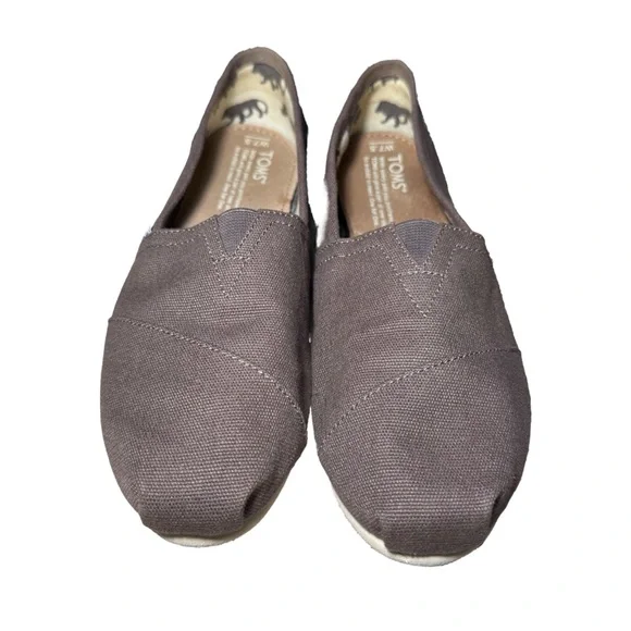 TOMS Alpargata Taupe Canvas Slip-Ons - Picture 4 of 11